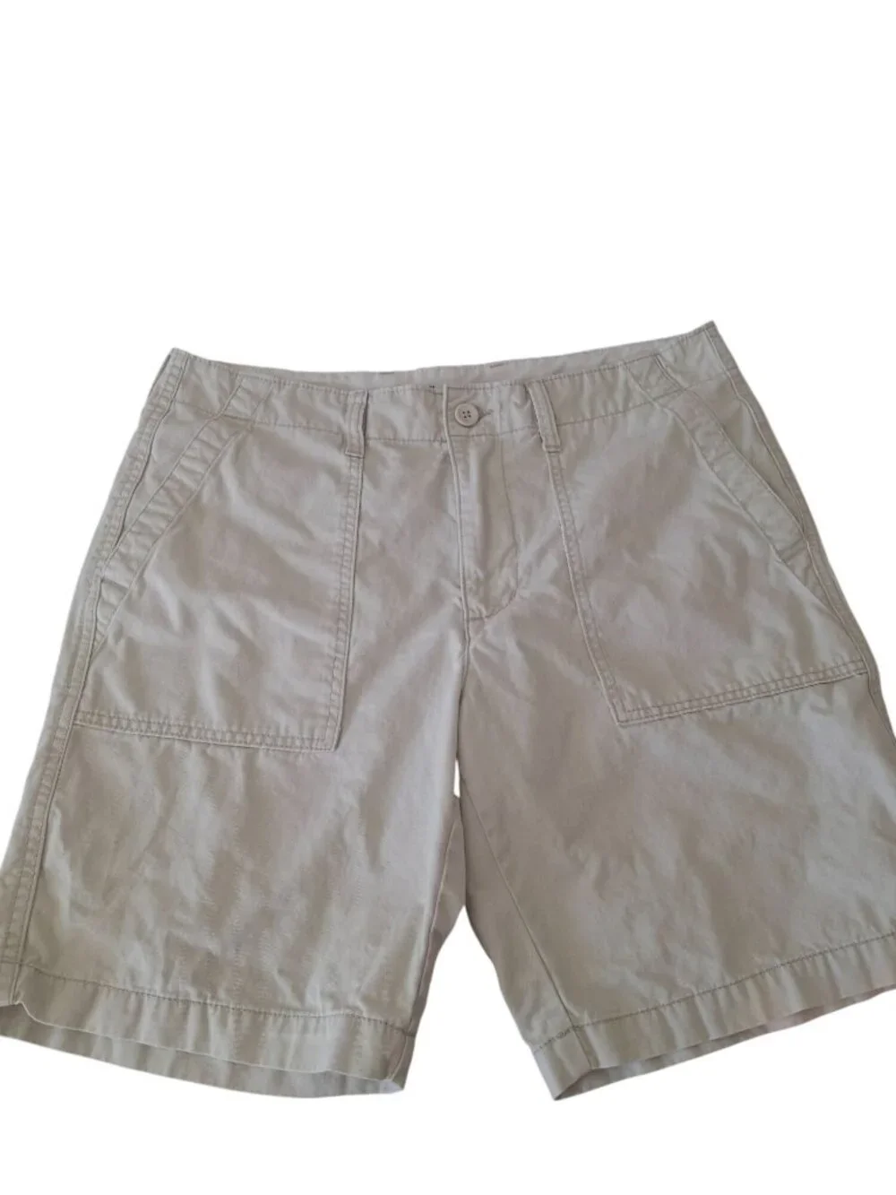 Old Navy Lived In Straight Shorts Mens 34 Beige Cotton Utility Preppy Casual